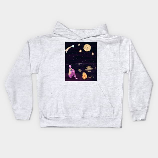 A talk with the Moon Kids Hoodie by Trippycollage